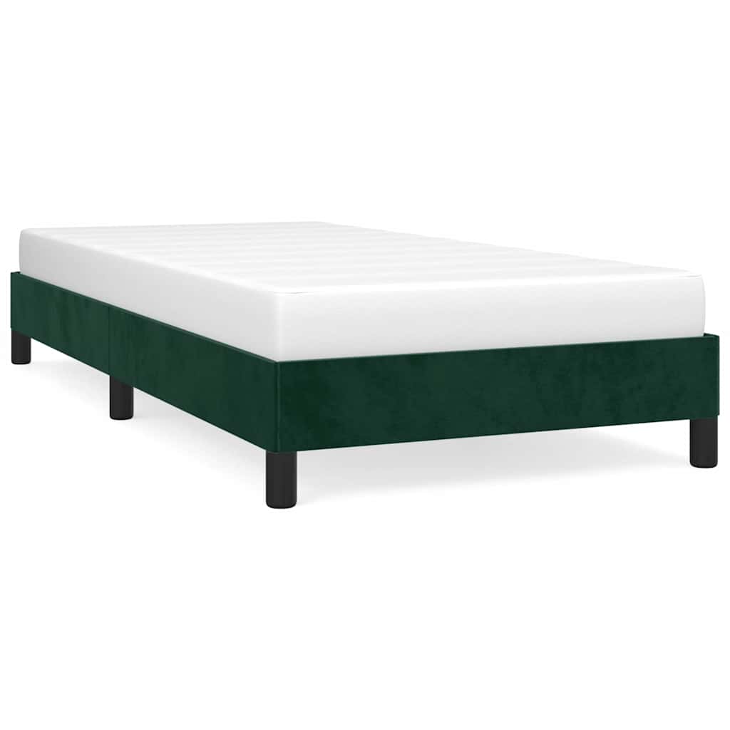 Giroletto senza Materasso Verde Scuro 90x190 cm in Velluto