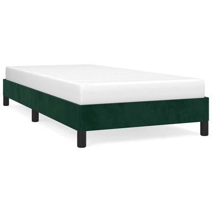 Giroletto senza Materasso Verde Scuro 90x190 cm in Velluto
