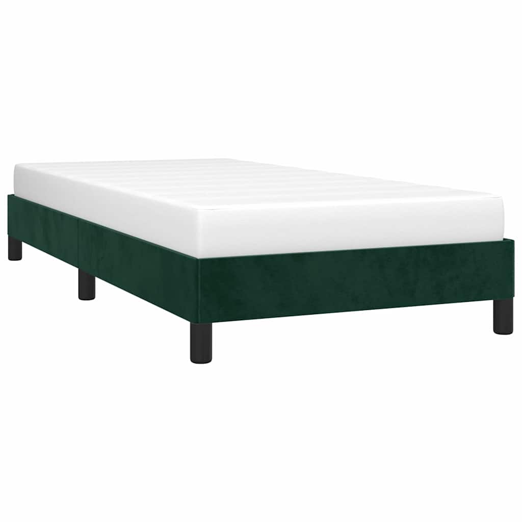 Giroletto senza Materasso Verde Scuro 90x190 cm in Velluto