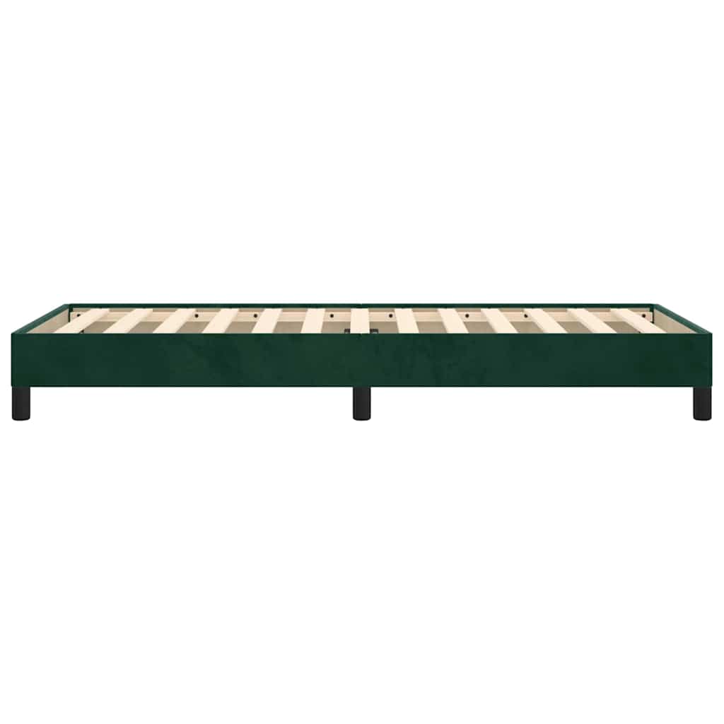 Giroletto senza Materasso Verde Scuro 90x190 cm in Velluto