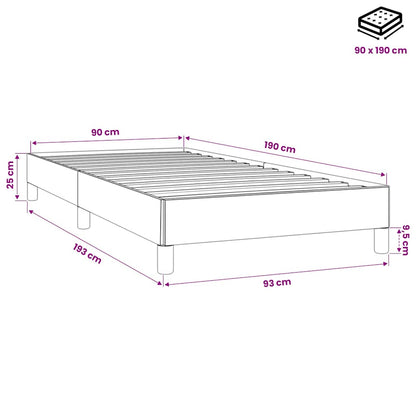 Giroletto senza Materasso Verde Scuro 90x190 cm in Velluto