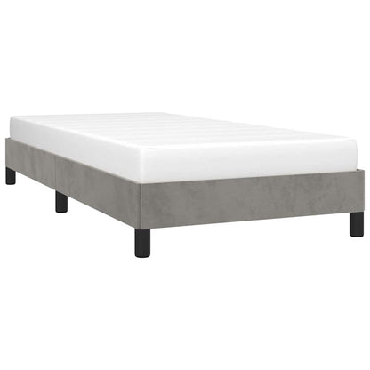 Giroletto senza Materasso Grigio Chiaro 90x200 cm Velluto