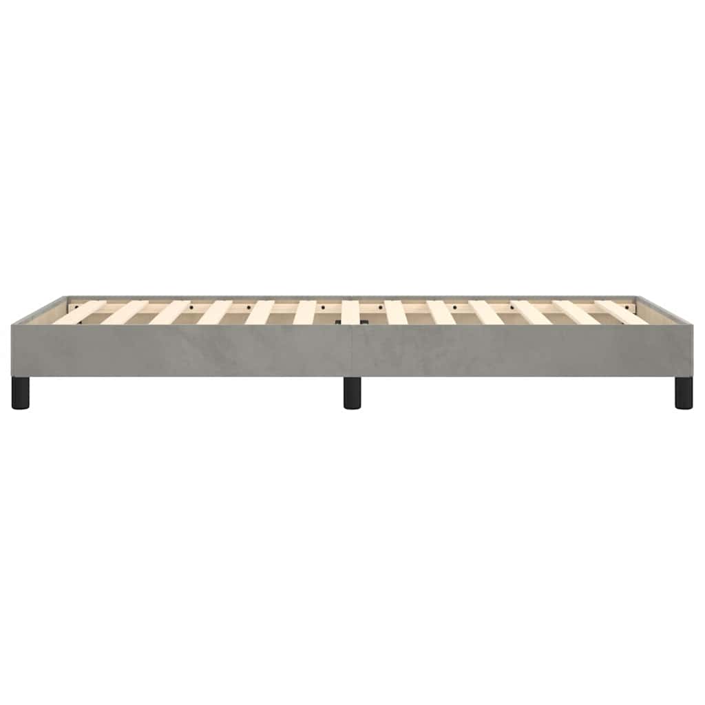 Giroletto senza Materasso Grigio Chiaro 90x200 cm Velluto