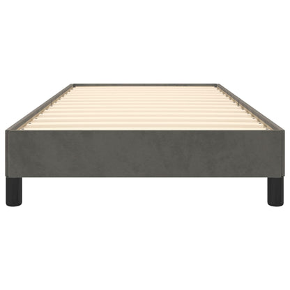 Giroletto senza Materasso Grigio Scuro 90x200 cm Velluto