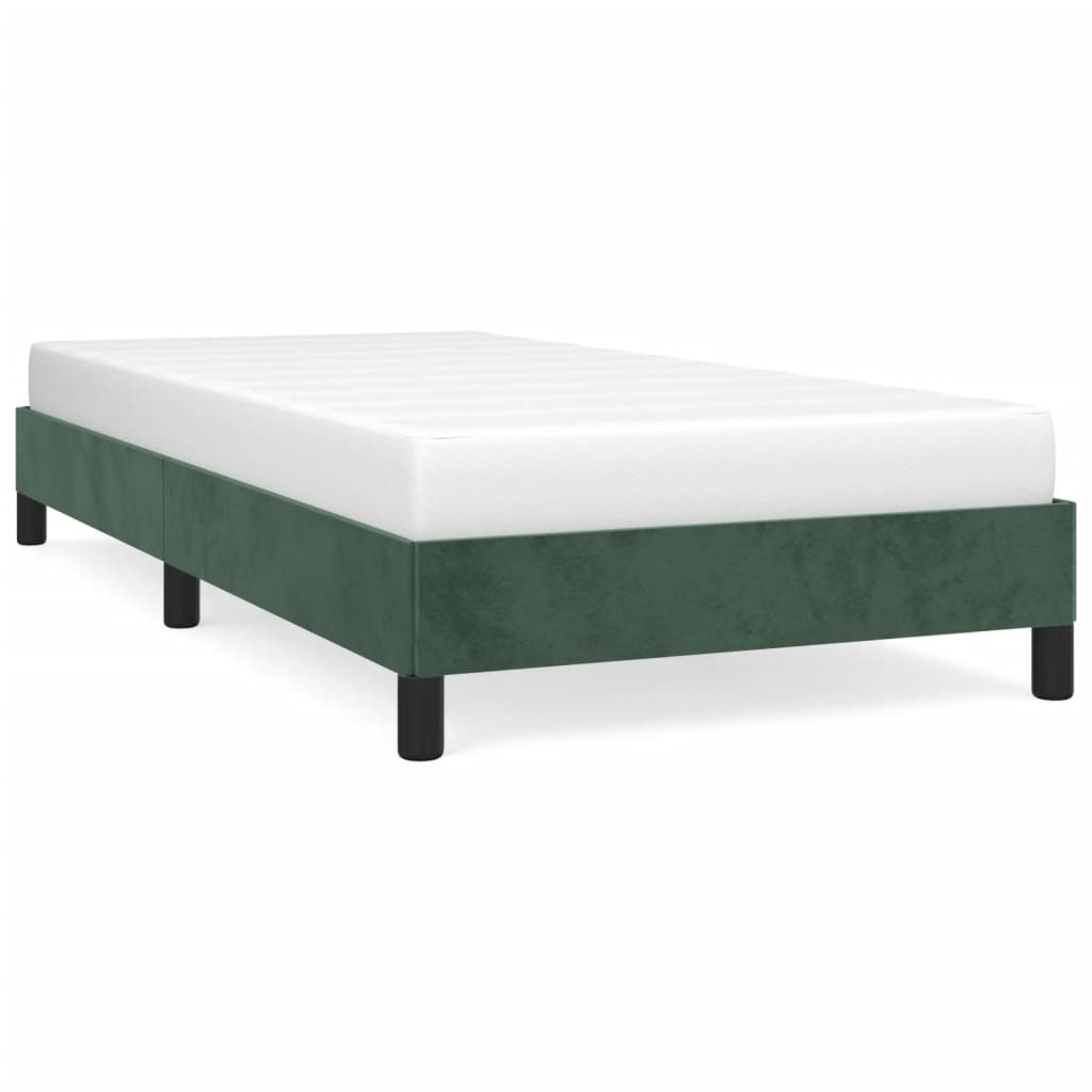 Giroletto senza Materasso Verde Scuro 90x200 cm in Velluto - homemem39