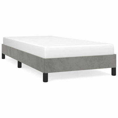 Giroletto senza Materasso Grigio Chiaro 100x200 cm Velluto
