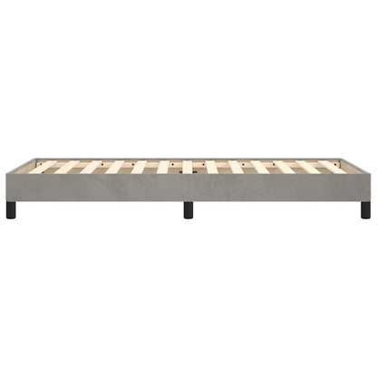 Giroletto senza Materasso Grigio Chiaro 100x200 cm Velluto