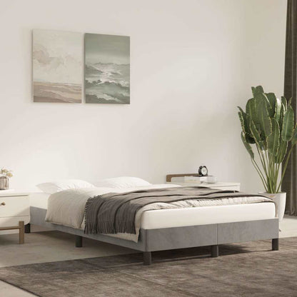 Giroletto senza Materasso Grigio Chiaro 120x200 cm Velluto