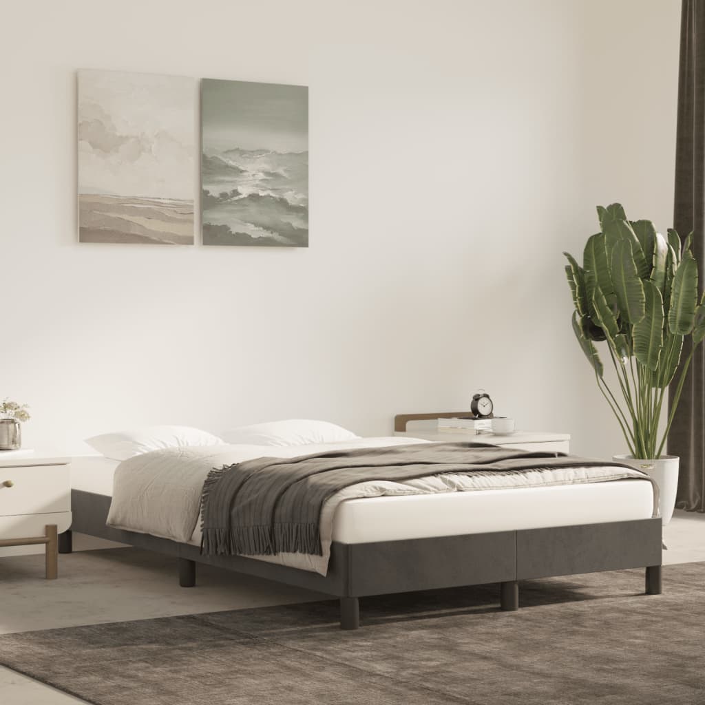 Giroletto senza Materasso Grigio Scuro 120x200 cm Velluto | homemem39
