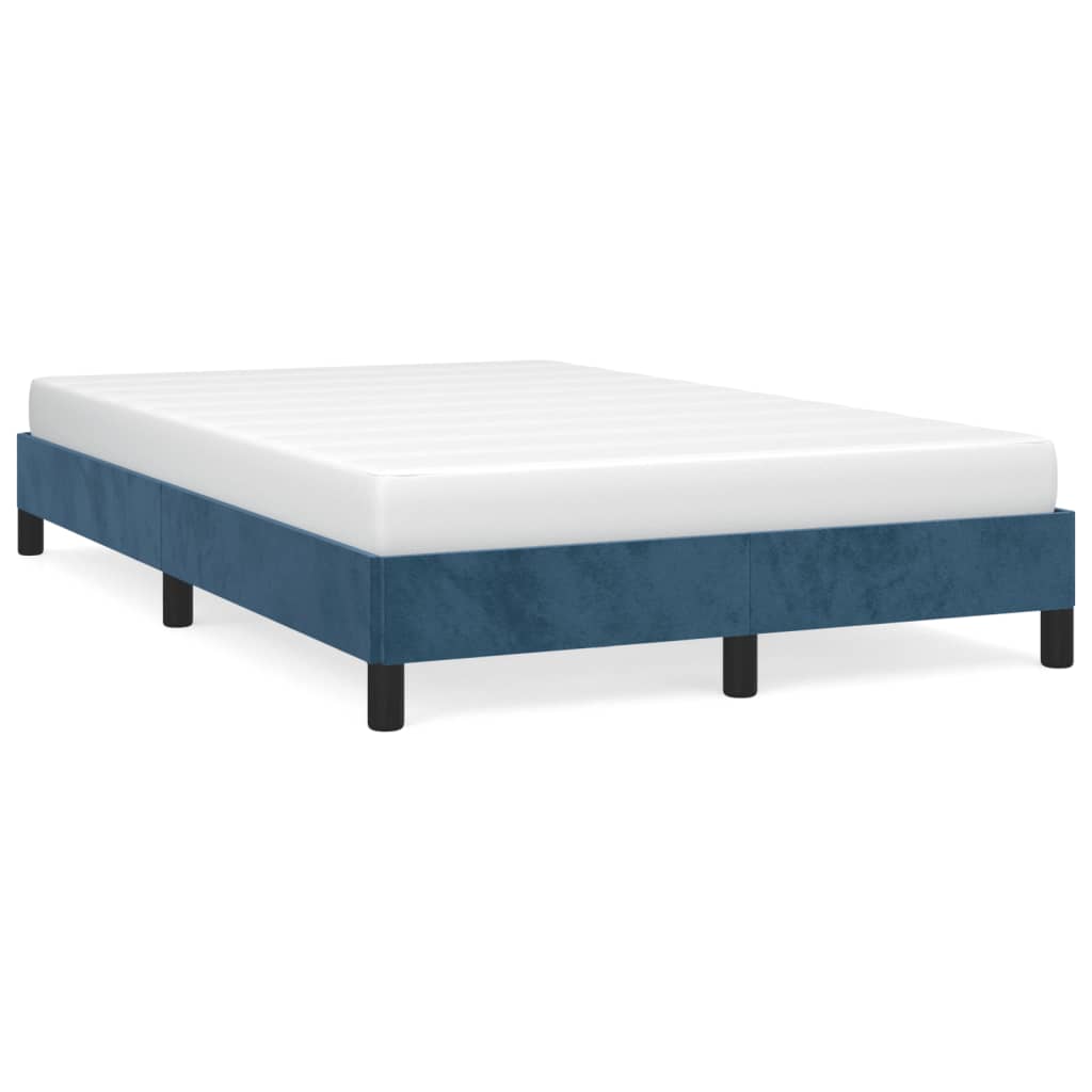 Giroletto senza Materasso Blu Scuro 120x200 cm in Velluto