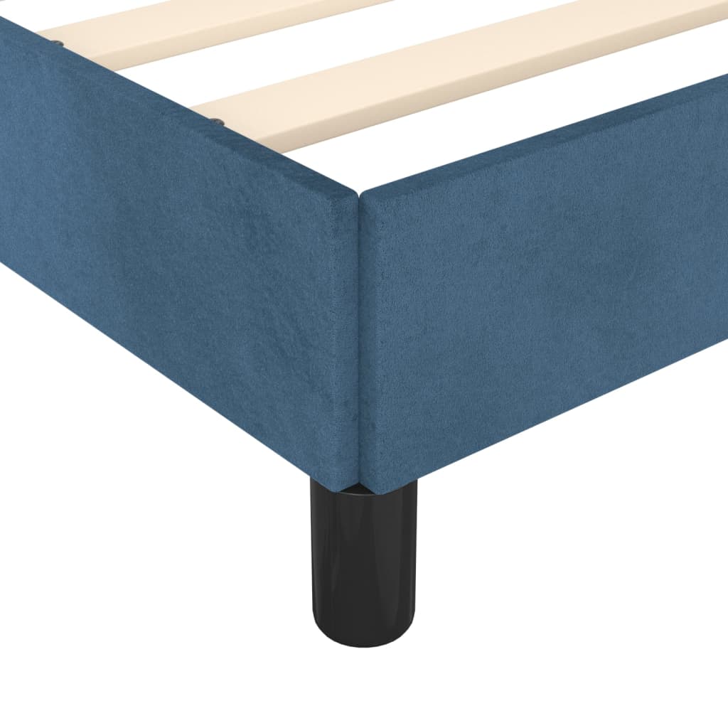 Giroletto senza Materasso Blu Scuro 120x200 cm in Velluto