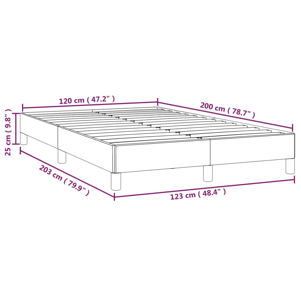 Giroletto senza Materasso Blu Scuro 120x200 cm in Velluto