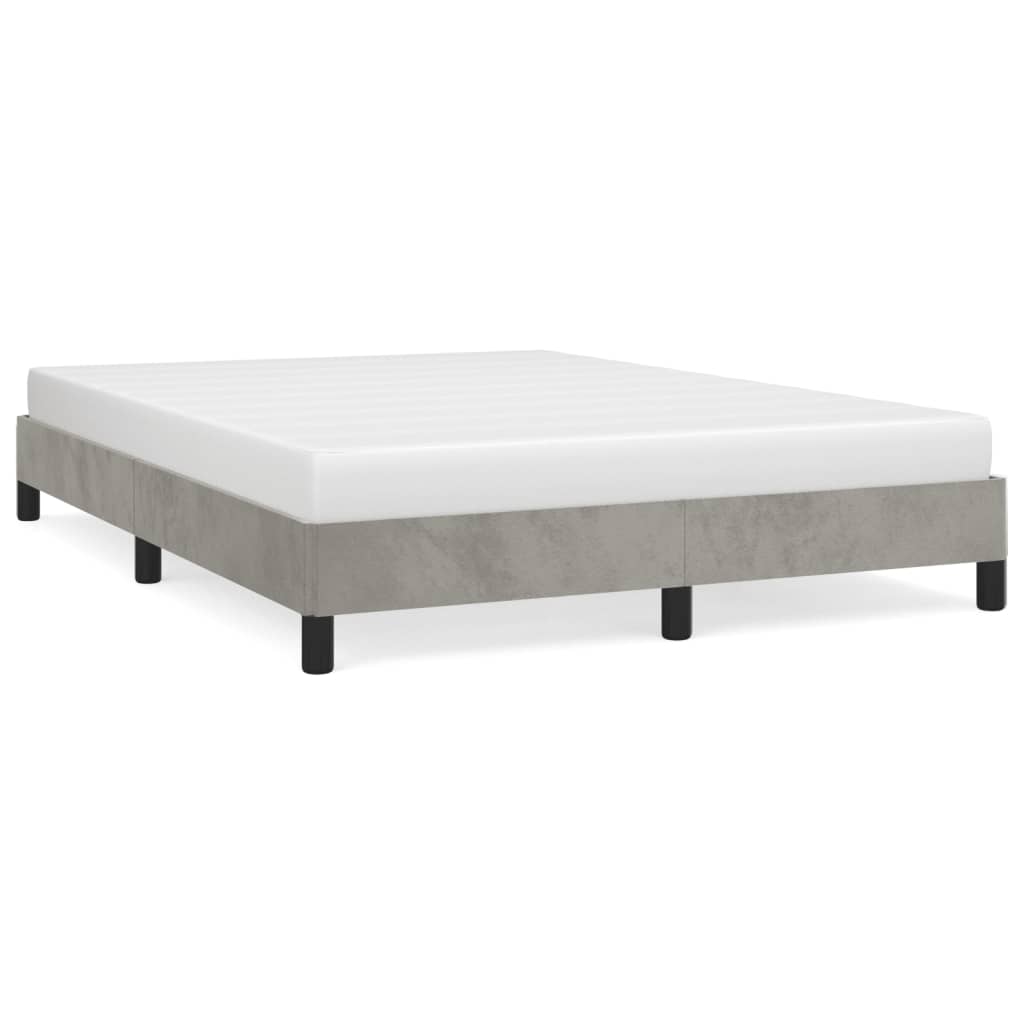 Giroletto senza Materasso Grigio Chiaro 140x200 cm Velluto | homemem39