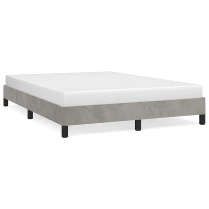 Giroletto senza Materasso Grigio Chiaro 140x200 cm Velluto