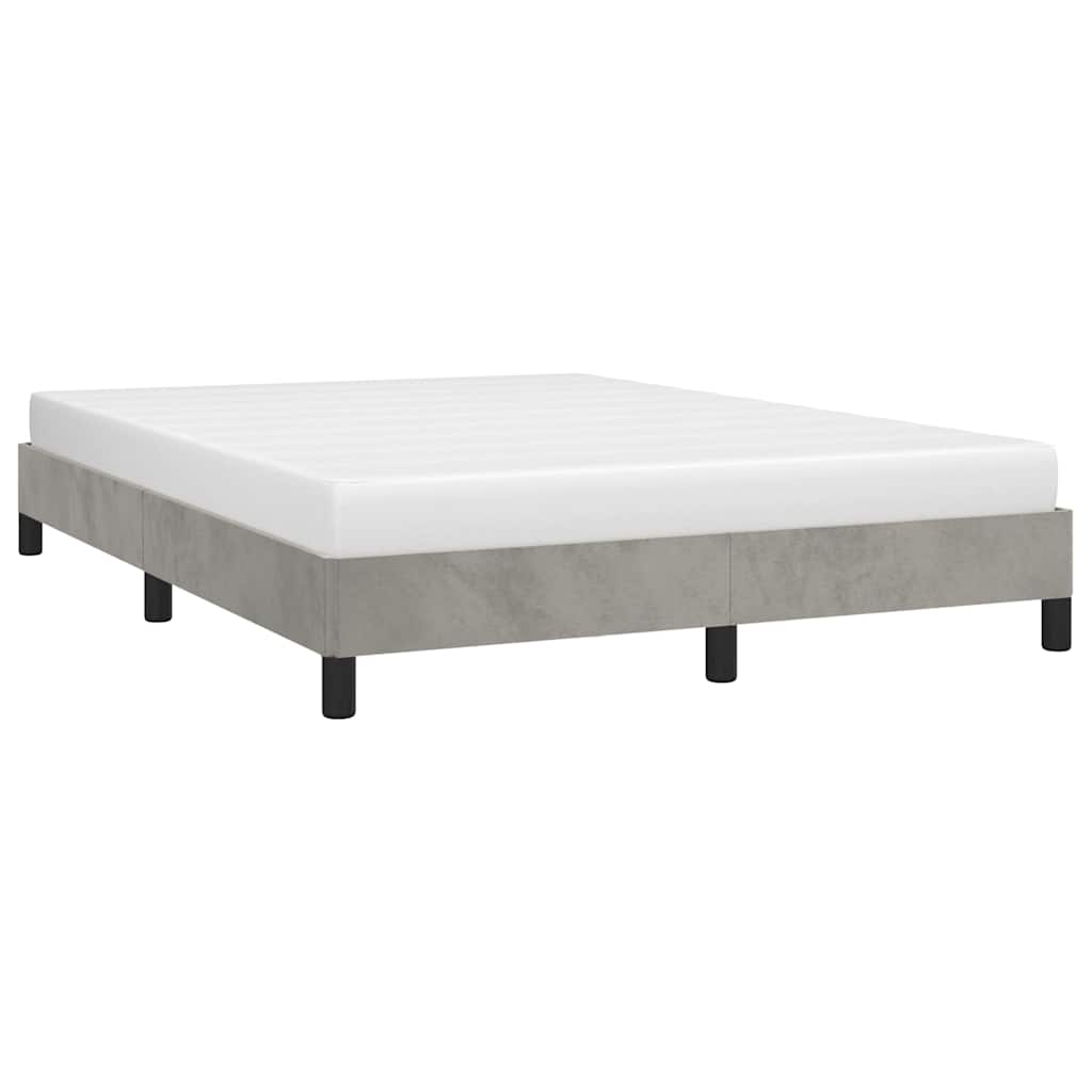 Giroletto senza Materasso Grigio Chiaro 140x200 cm Velluto