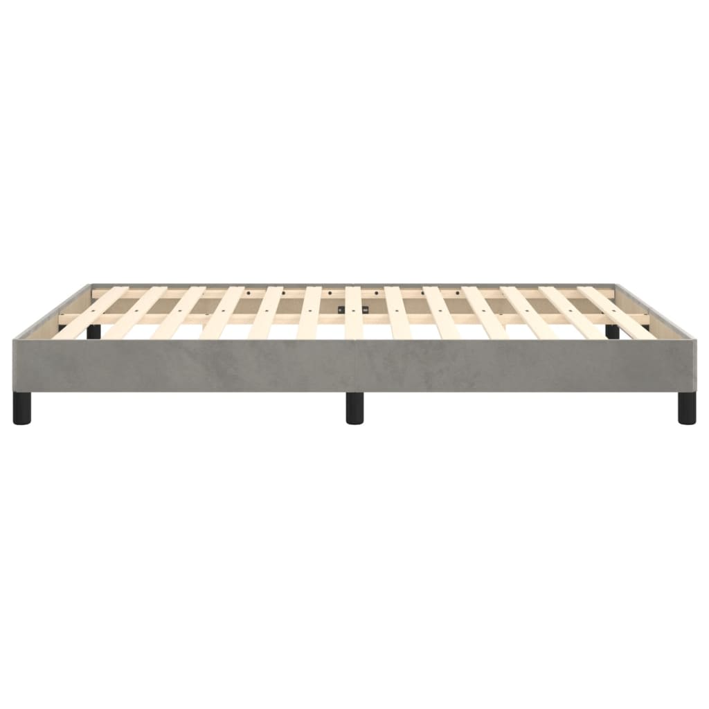 Giroletto senza Materasso Grigio Chiaro 140x200 cm Velluto | homemem39