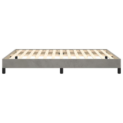 Giroletto senza Materasso Grigio Chiaro 140x200 cm Velluto