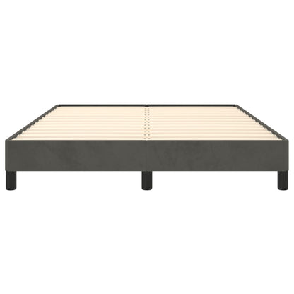 Giroletto senza Materasso Grigio Scuro 140x200 cm Velluto | homemem39