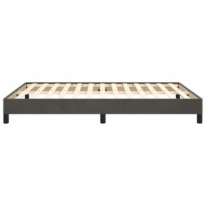 Giroletto senza Materasso Grigio Scuro 140x200 cm Velluto