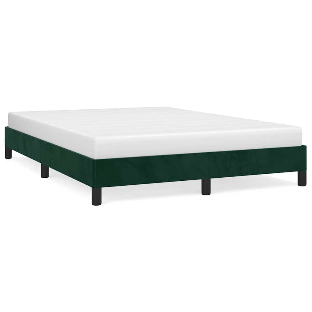 Giroletto senza Materasso Verde Scuro 140x200 cm in Velluto