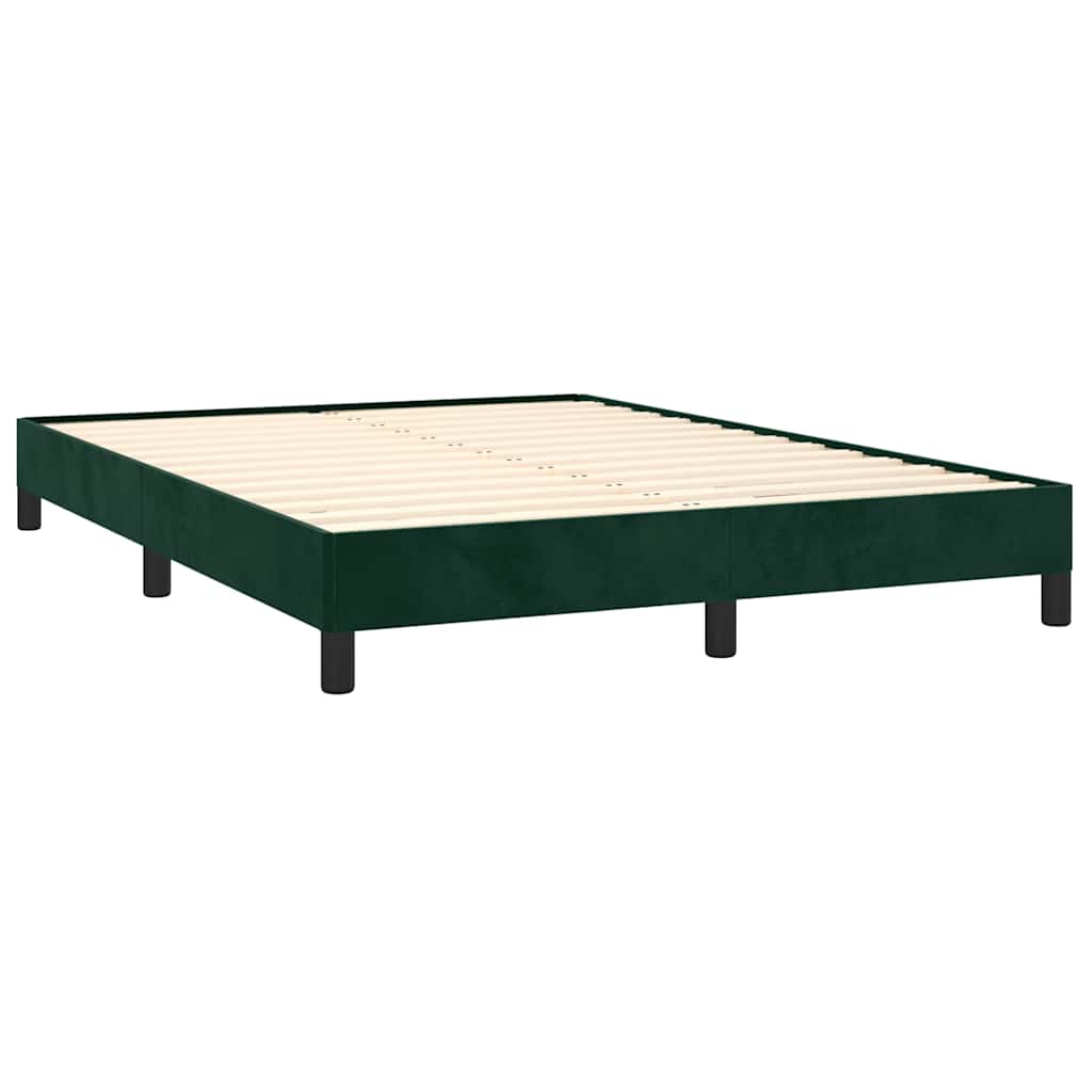 Giroletto senza Materasso Verde Scuro 140x200 cm in Velluto