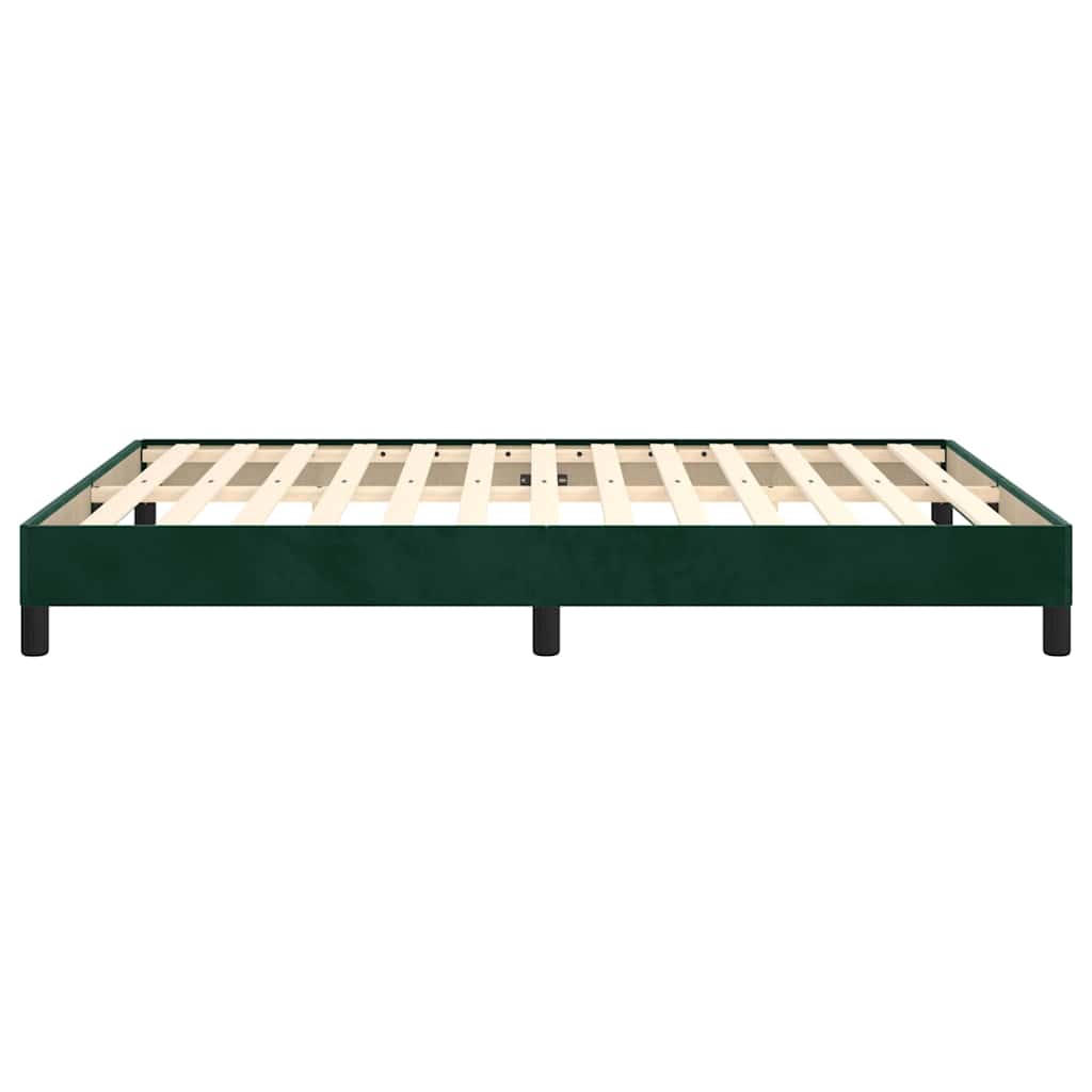 Giroletto senza Materasso Verde Scuro 140x200 cm in Velluto