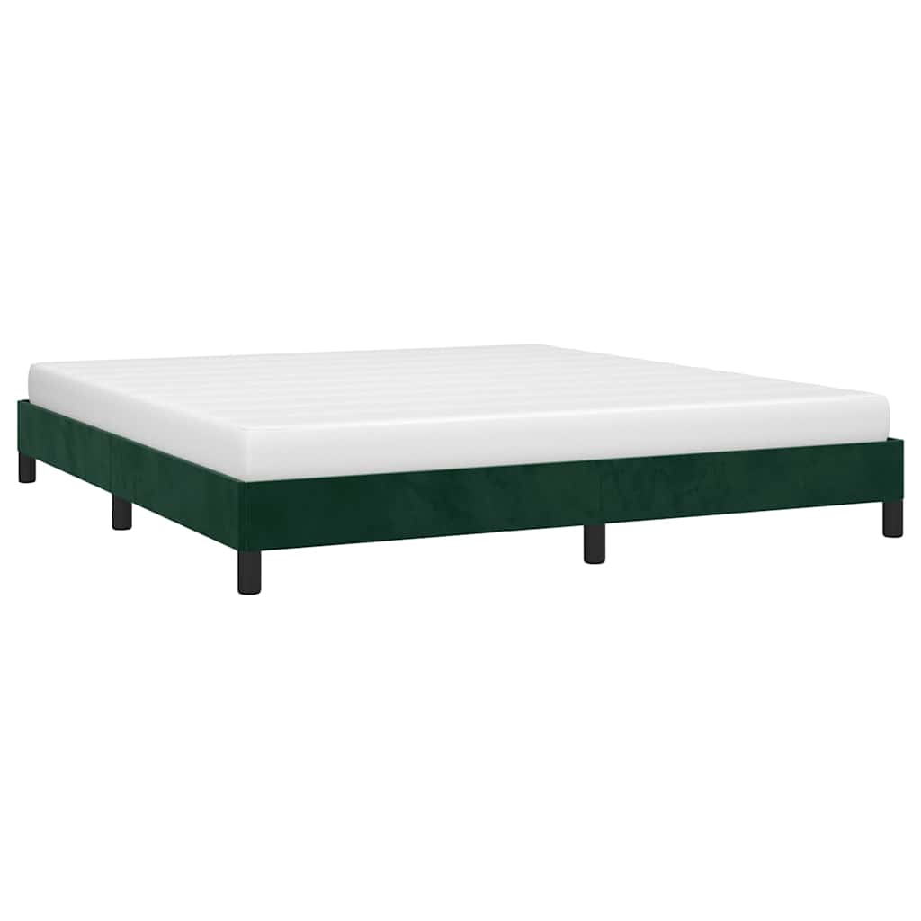 Giroletto senza Materasso Verde Scuro 160x200 cm in Velluto