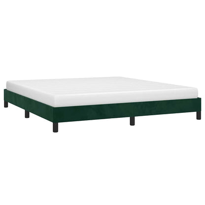 Giroletto senza Materasso Verde Scuro 160x200 cm in Velluto