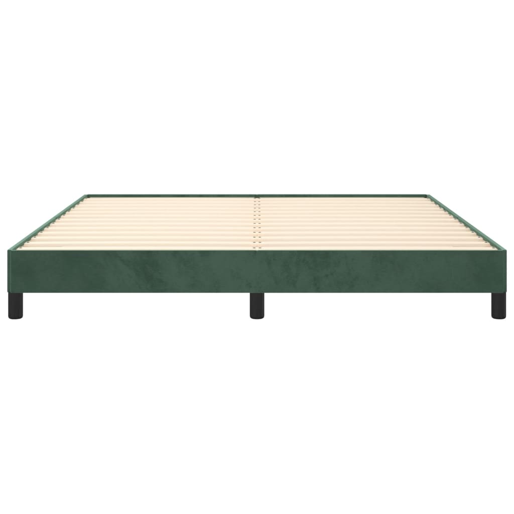 Giroletto senza Materasso Verde Scuro 160x200 cm in Velluto - homemem39