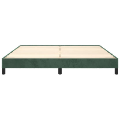 Giroletto senza Materasso Verde Scuro 160x200 cm in Velluto - homemem39