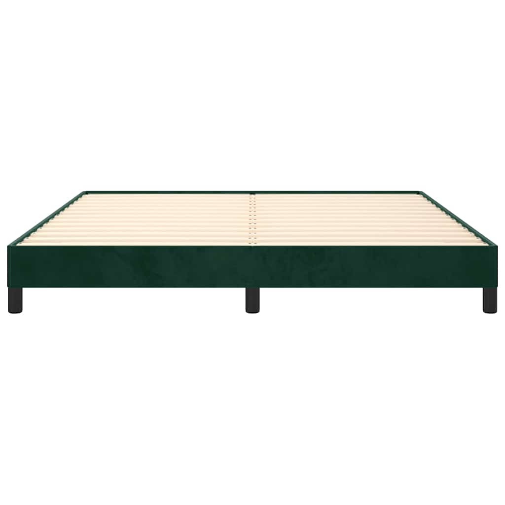 Giroletto senza Materasso Verde Scuro 160x200 cm in Velluto
