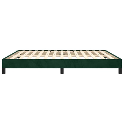 Giroletto senza Materasso Verde Scuro 160x200 cm in Velluto