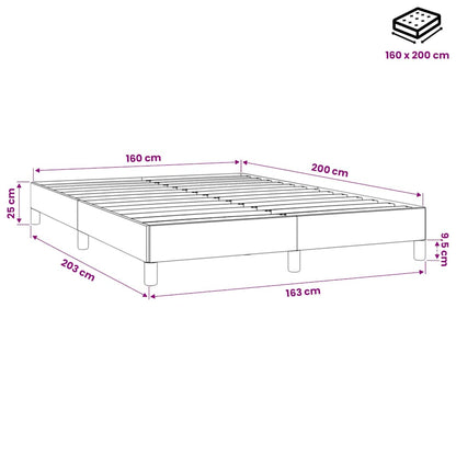 Giroletto senza Materasso Verde Scuro 160x200 cm in Velluto