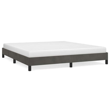 Giroletto senza Materasso Grigio Scuro 180x200 cm Velluto