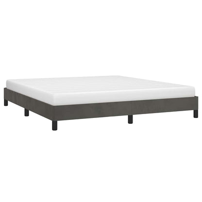 Giroletto senza Materasso Grigio Scuro 180x200 cm Velluto
