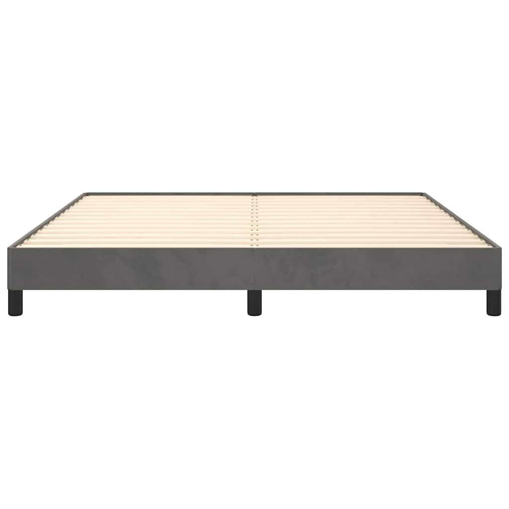 Giroletto senza Materasso Grigio Scuro 180x200 cm Velluto