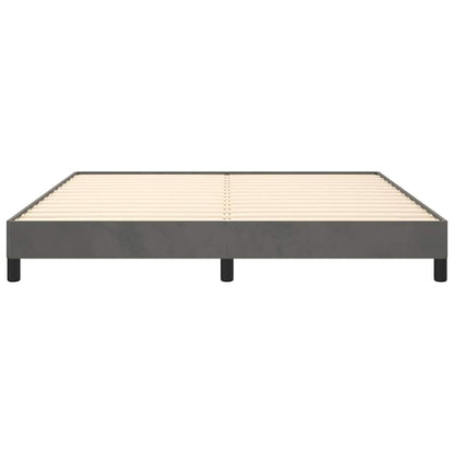 Giroletto senza Materasso Grigio Scuro 180x200 cm Velluto