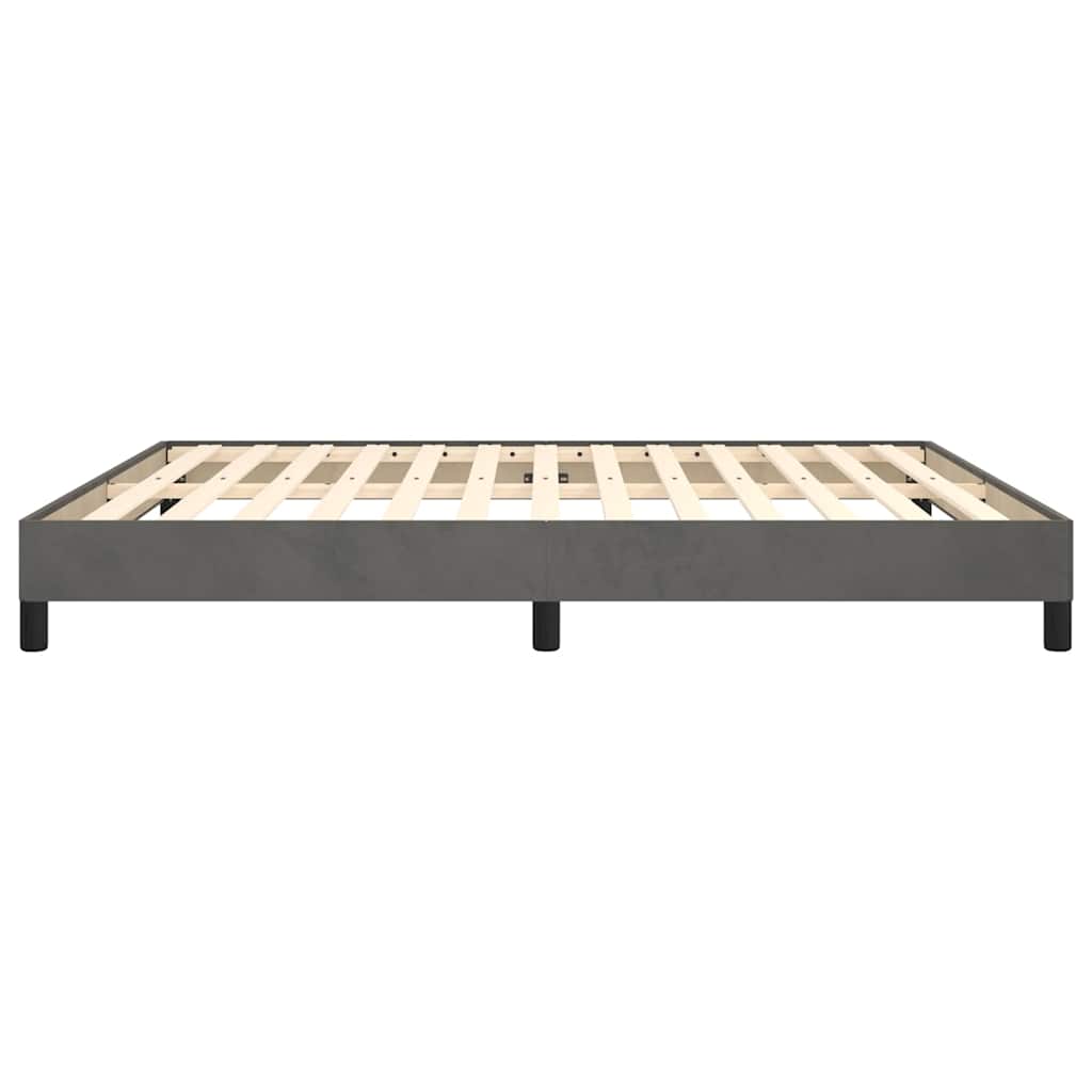 Giroletto senza Materasso Grigio Scuro 180x200 cm Velluto