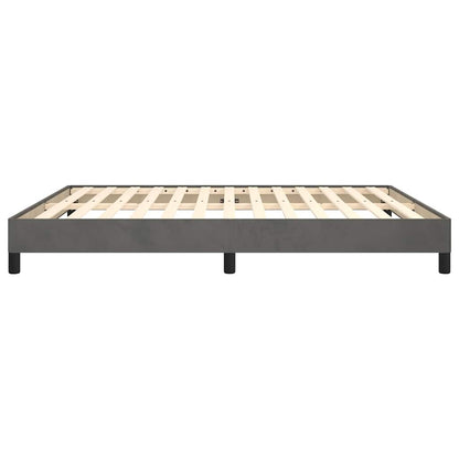 Giroletto senza Materasso Grigio Scuro 180x200 cm Velluto