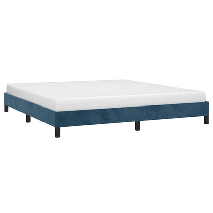 Giroletto senza Materasso Blu Scuro 180x200 cm in Velluto