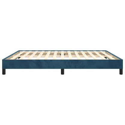 Giroletto senza Materasso Blu Scuro 180x200 cm in Velluto
