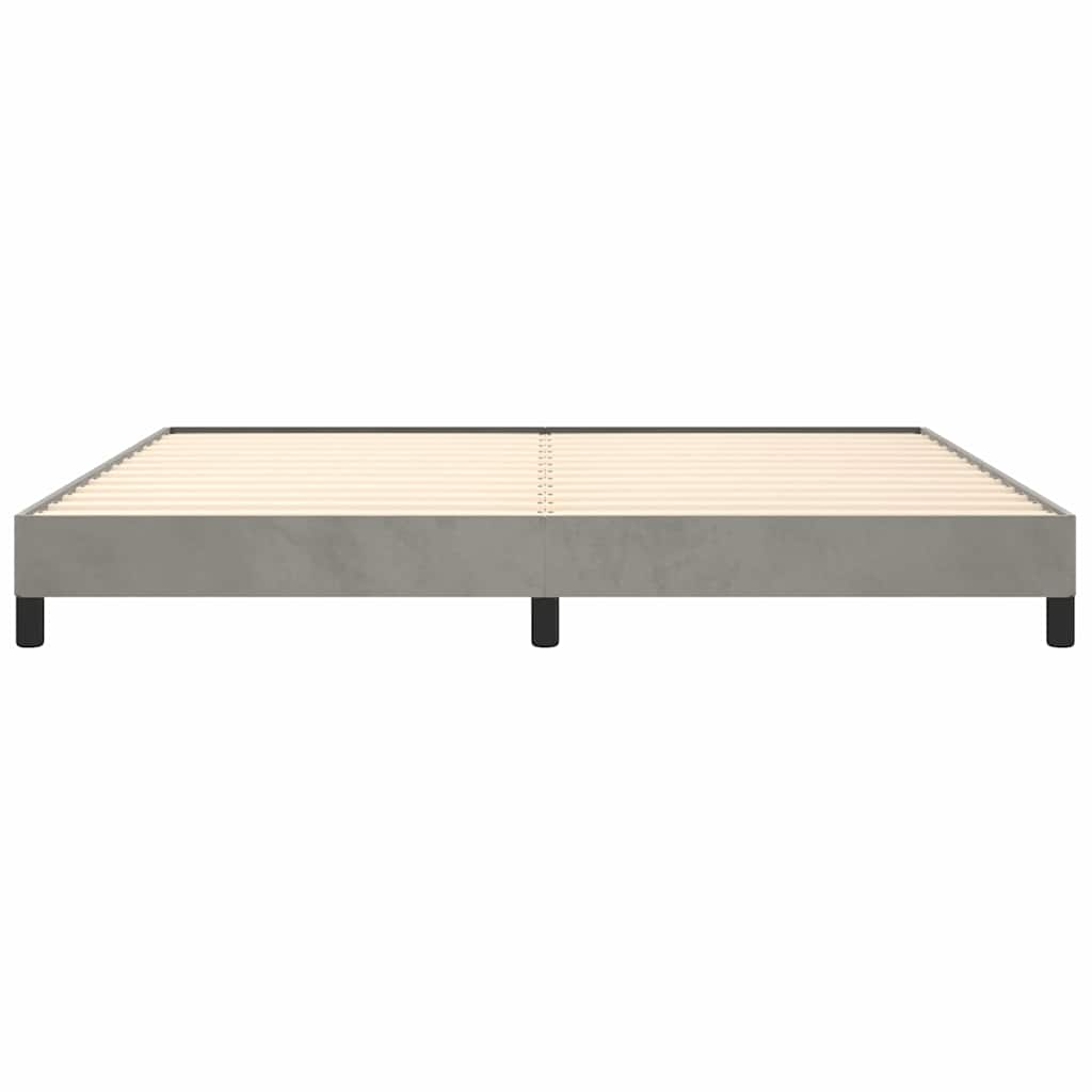Giroletto senza Materasso Grigio Chiaro 200x200 cm Velluto