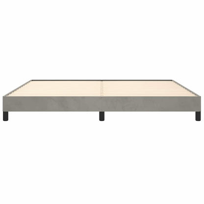 Giroletto senza Materasso Grigio Chiaro 200x200 cm Velluto