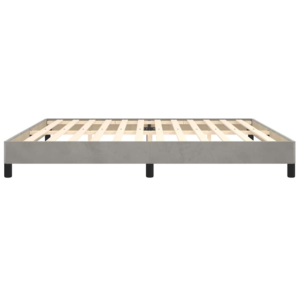 Giroletto senza Materasso Grigio Chiaro 200x200 cm Velluto