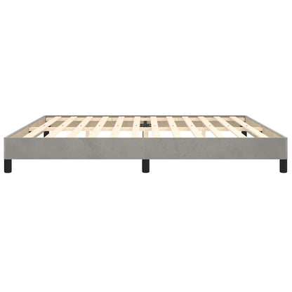 Giroletto senza Materasso Grigio Chiaro 200x200 cm Velluto