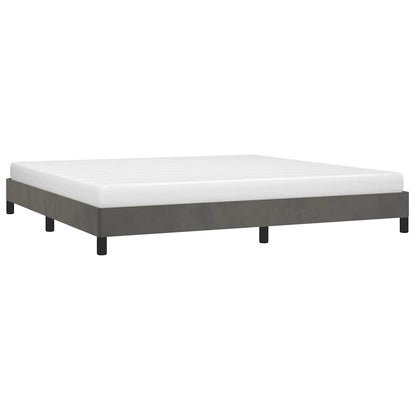 Giroletto senza Materasso Grigio Scuro 200x200 cm Velluto