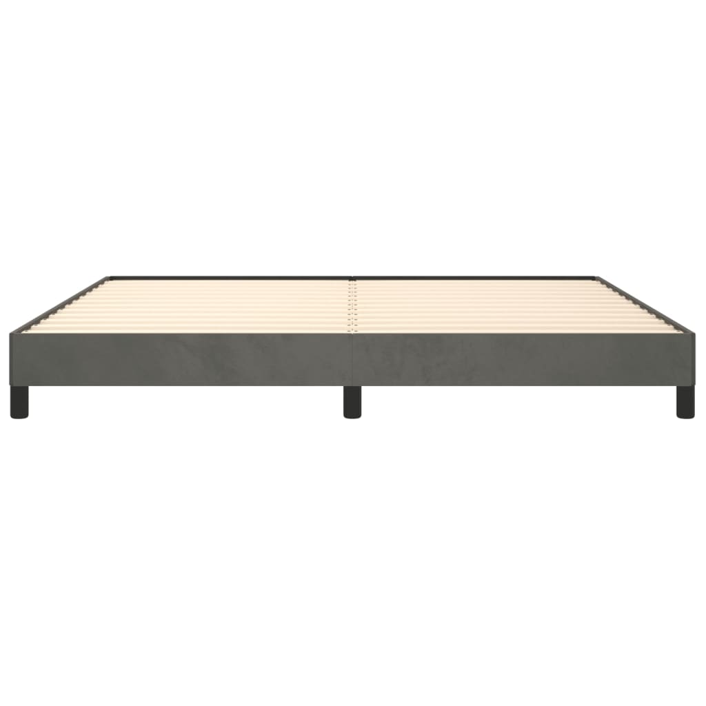 Giroletto senza Materasso Grigio Scuro 200x200 cm Velluto | homemem39