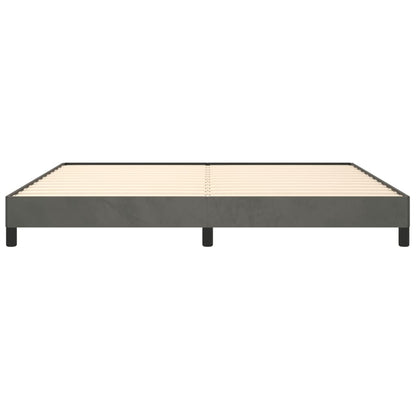 Giroletto senza Materasso Grigio Scuro 200x200 cm Velluto | homemem39