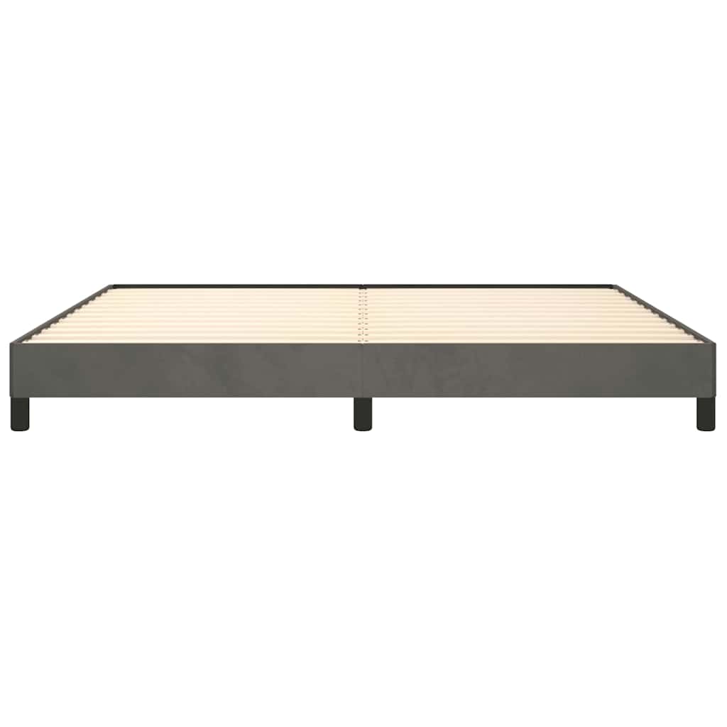 Giroletto senza Materasso Grigio Scuro 200x200 cm Velluto