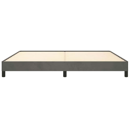 Giroletto senza Materasso Grigio Scuro 200x200 cm Velluto